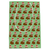 Sac Cadeau Moyen Santa Hat Corgi (Devant)