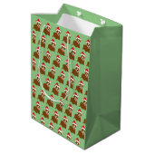 Sac Cadeau Moyen Santa Hat Corgi (Dos Angle)