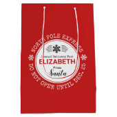 Sac Cadeau Moyen Santa North Pole Special Delivery Christmas (Dos)