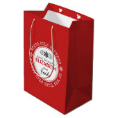Sac Cadeau Moyen Santa North Pole Special Delivery Christmas (Dos Angle)