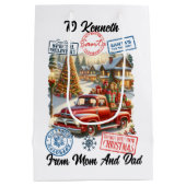 Sac Cadeau Moyen Santa’s Magical Delivery With Festive Decorations (Dos)