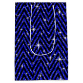 Sac Cadeau Moyen Saphir de l'arc | de diamant de Chevron Bling de (Dos)