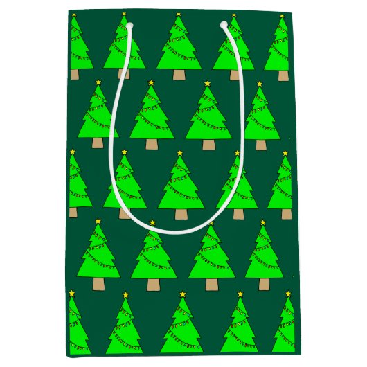 Sac Cadeau Moyen Sapin de Noël (Devant)