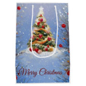 Sac Cadeau Moyen Sapin de noël décoré (Dos)