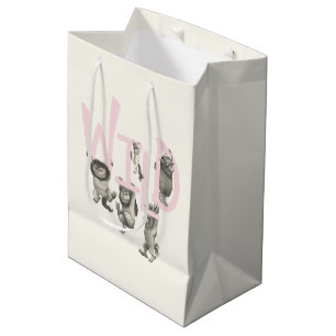 Sac Cadeau Moyen SAUVAGE   Choses Sauvages et Max - Rose