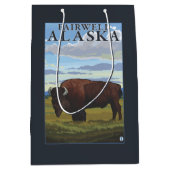 Sac Cadeau Moyen Scène de bison - Fairwell, Alaska (Devant)