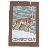 Sac Cadeau Moyen Scène de ConnecticutWolf (Dos)