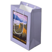 Sac Cadeau Moyen Scène de gorge du fleuve Columbia avec le point de (Dos Angle)