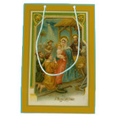 Sac Cadeau Moyen Scène de la Nativité de Noël (Dos)
