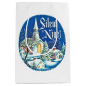 Sac Cadeau Moyen scène de l'église de Noël rétro (Devant)