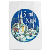 Sac Cadeau Moyen scène de l'église de Noël rétro (Dos)