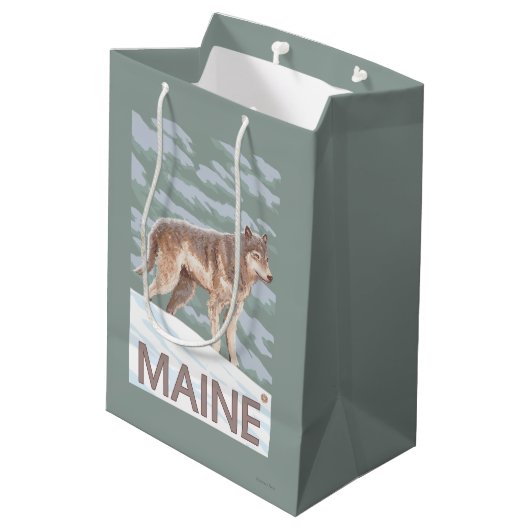 Sac Cadeau Moyen Scène de MaineWolf (Dos Angle)