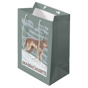 Sac Cadeau Moyen Scène de MassachusettsWolf