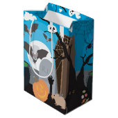 Sac Cadeau Moyen Scène d'Halloween (Dos Angle)