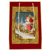 Sac Cadeau Moyen Scène du Père Noël (Dos)