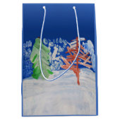 Sac Cadeau Moyen Scène hivernale (Devant)
