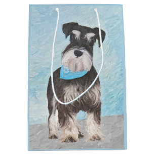 Sac Cadeau Moyen Schnauzer (Miniature) Peinture - Joli chien origin