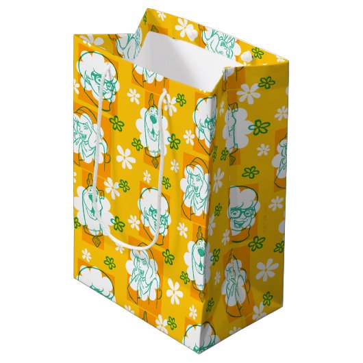 Sac Cadeau Moyen Scooby-Doo | Modèle floral de caractère (Devant Angle)