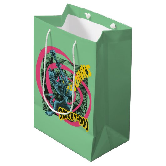 Sac Cadeau Moyen Scooby-Doo Zoinks Punk Guitare Graphisme (Devant Angle)