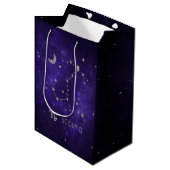 Sac Cadeau Moyen Scorpion violet zodiaque | Horoscope d'astrologie  (Devant Angle)