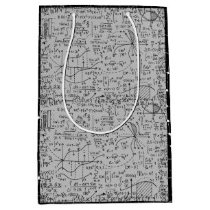 Sac Cadeau Moyen scribbles mathématiques