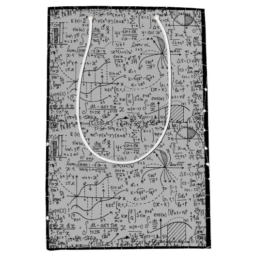 Sac Cadeau Moyen scribbles mathématiques (Devant)