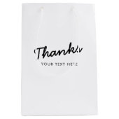 Sac Cadeau Moyen Script de remerciement promotionnel personnalisé d (Devant)