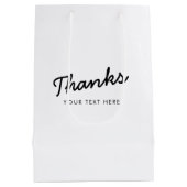 Sac Cadeau Moyen Script de remerciement promotionnel personnalisé d (Dos)