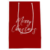 Sac Cadeau Moyen Script minimaliste moderne Joyeux Noël (Dos)