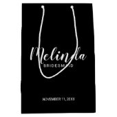 Sac Cadeau Moyen Script moderne, Bridesmaitres personnalisées (Devant)