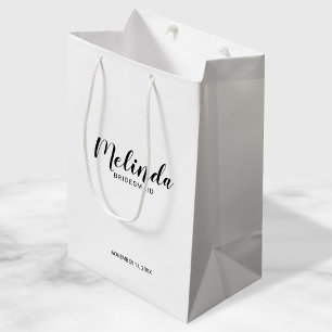 Sac Cadeau Moyen Script moderne, Bridesmaitres personnalisées