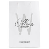 Sac Cadeau Moyen Script moderne Salons personnalisés (Devant)