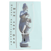 Sac Cadeau Moyen Sculpture du 27e anniversaire modifiable (Dos)