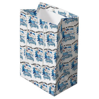 Sac Cadeau Moyen Se sentir un peu mignon bonhomme de neige glacial