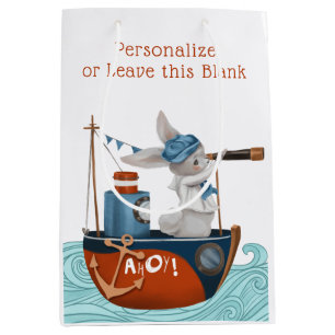 Sac Cadeau Moyen Sea Adventure Nautical Baby Boy Douche
