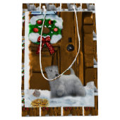 Sac Cadeau Moyen Sealyham Terrier Noël (Devant)