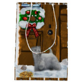 Sac Cadeau Moyen Sealyham Terrier Noël (Dos)