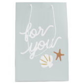 Sac Cadeau Moyen Seashell Beach Starfish Merci "Pour vous" (Devant)