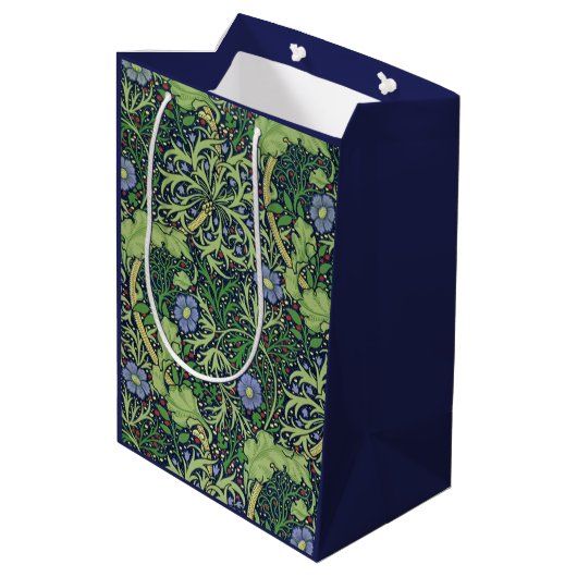 Sac Cadeau Moyen Seaweed Art nouveau design by William Morris (Dos Angle)