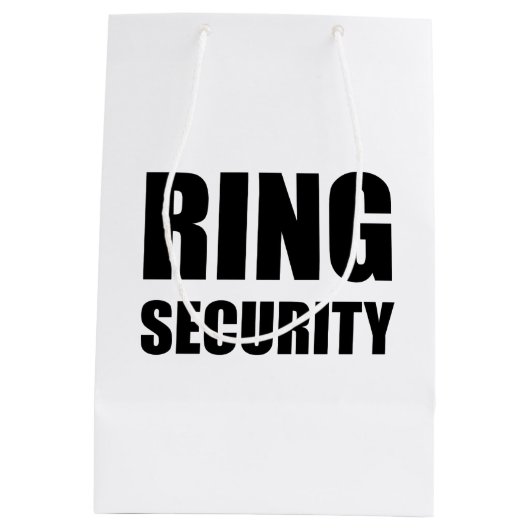Sac Cadeau Moyen Sécurité d'anneau de mariage (Dos)