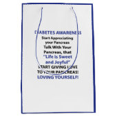 Sac Cadeau Moyen Sensibilisation au diabète (Devant)