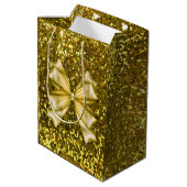 Sac Cadeau Moyen Séquences d'or avec fond (Dos Angle)