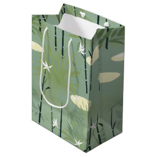 Sac Cadeau Moyen Sérénité Fleur de Bambou Asiatique  (5)
