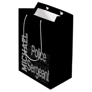 Sac Cadeau Moyen Sergent de police Extraordinaire CUSTOM