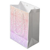 Sac Cadeau Moyen Série de motifs mandala Soft Pink Dream (Devant Angle)