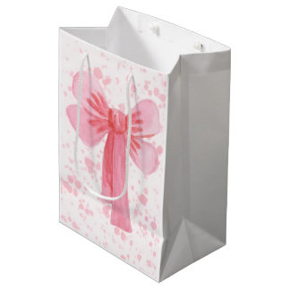 Sac Cadeau Moyen Serviette en papier à ruban rose