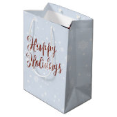 Sac Cadeau Moyen Setter Irlandais Dans Les Snowflakes (Dos Angle)