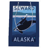 Sac Cadeau Moyen Seward, AlaskaOrca et scène de veau (Dos)