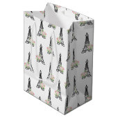 Sac Cadeau Moyen Shabby Chic Paris (Devant Angle)