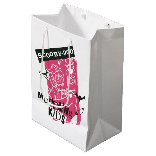 Sac Cadeau Moyen Shaggy and Scooby Doo Meddling Kids Punk Outline (Devant Angle)